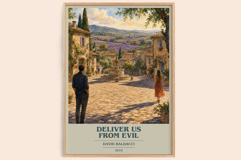 Deliver Us from Evil book cover book poster by David Baldacci – framed literary art print