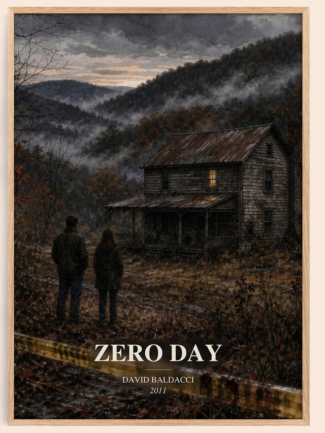 Zero Day Book Watercolour Illustration by David Baldacci