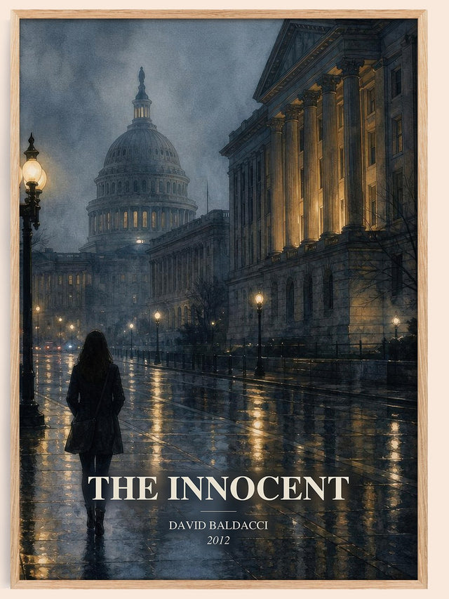 The Innocent Book Watercolour Illustration by David Baldacci