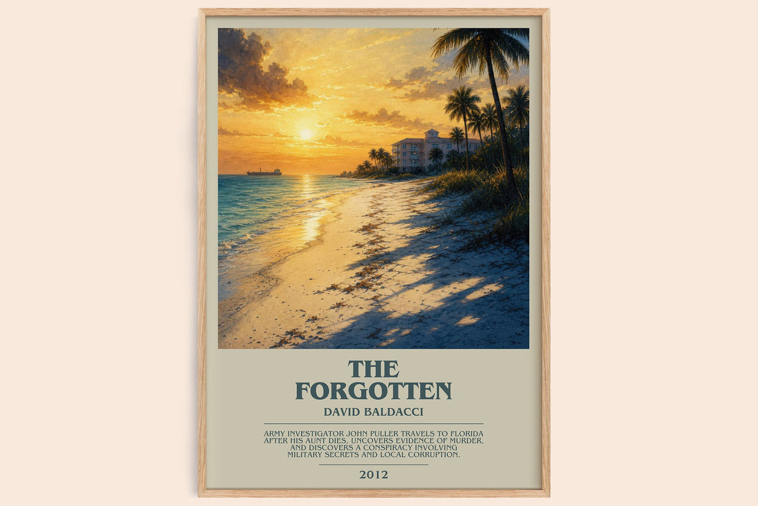 The Forgotten bookish book poster by David Baldacci – framed literary art print