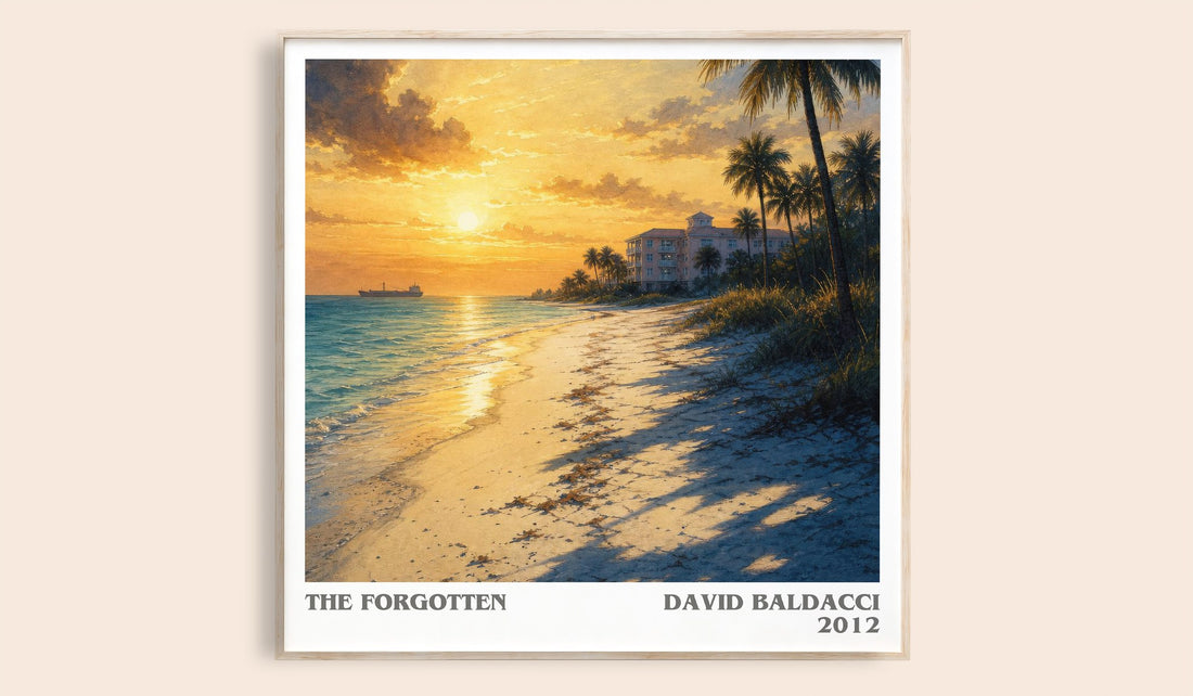 The Forgotten literary book poster by David Baldacci – framed literary art print