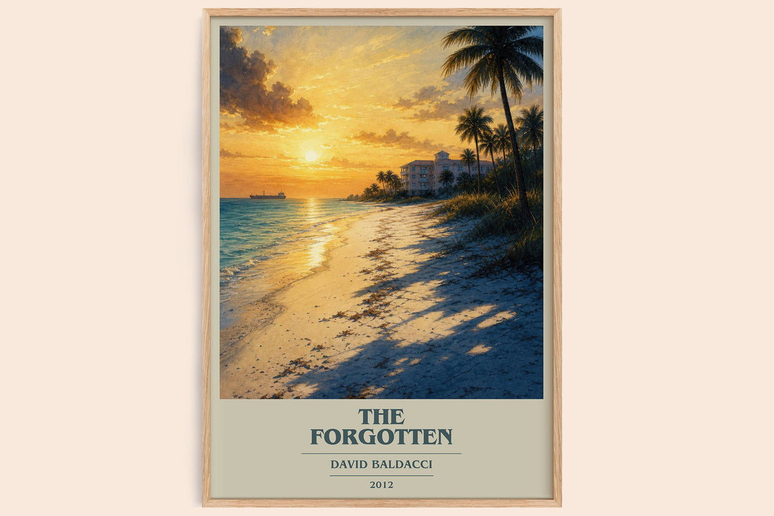 The Forgotten book cover book poster by David Baldacci – framed literary art print