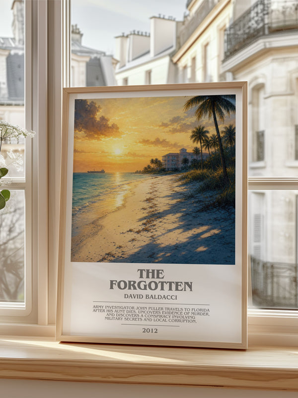The Forgotten Bookish Wall Art by David Baldacci – framed print by a bright window