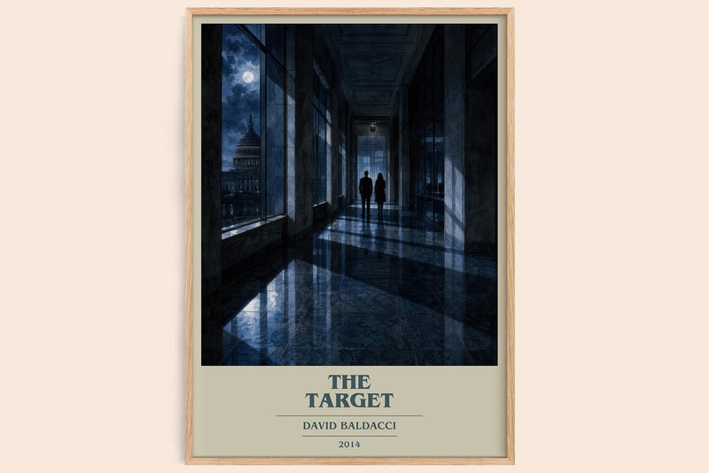 The Target book cover book poster by David Baldacci – framed literary art print