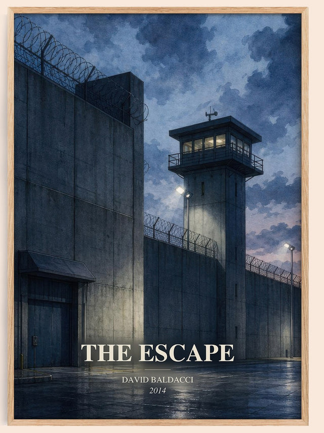 The Escape Book Watercolour Illustration by David Baldacci