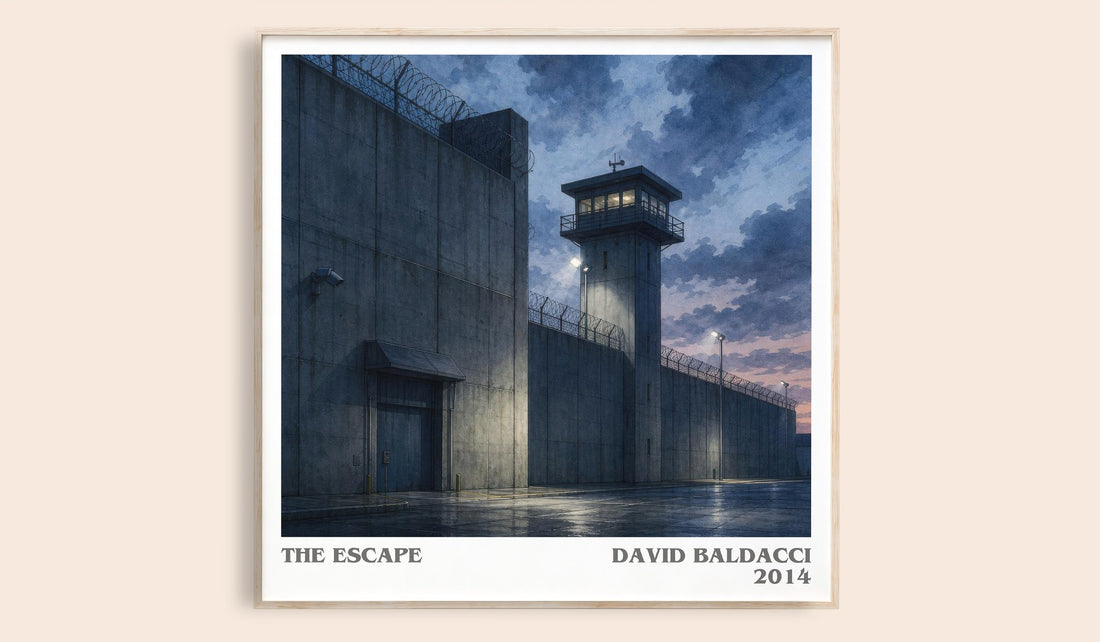 The Escape literary book poster by David Baldacci – framed literary art print