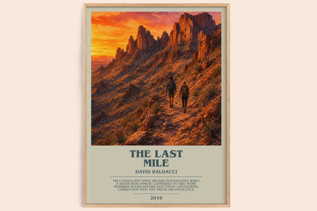 The Last Mile bookish book poster by David Baldacci – framed literary art print