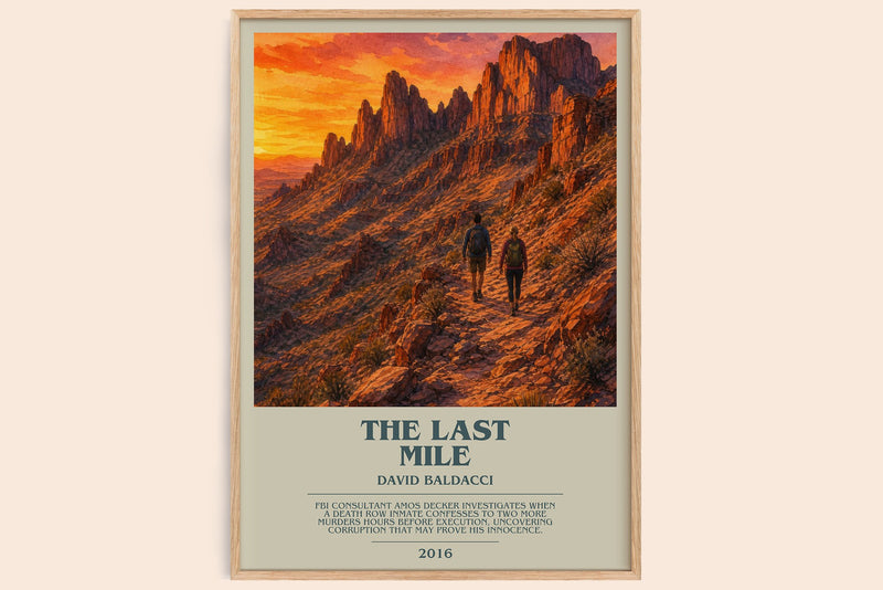 The Last Mile bookish book poster by David Baldacci – framed literary art print