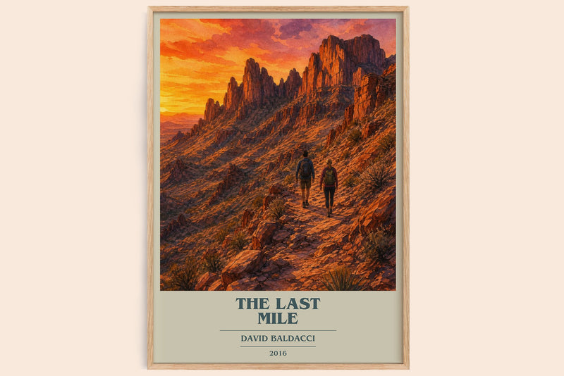 The Last Mile book cover book poster by David Baldacci – framed literary art print