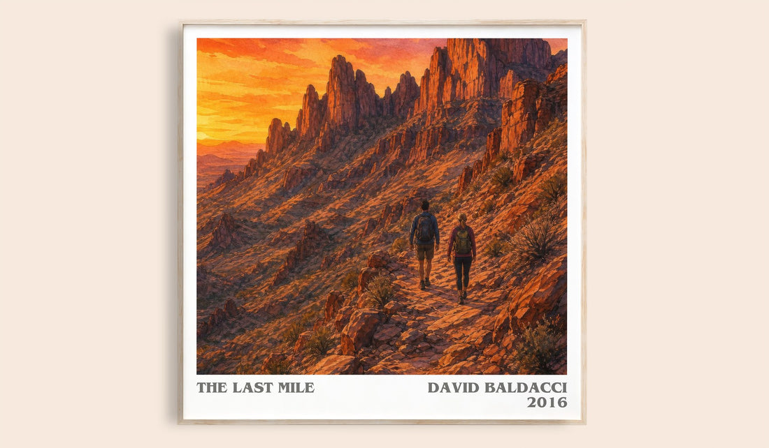 The Last Mile literary book poster by David Baldacci – framed literary art print