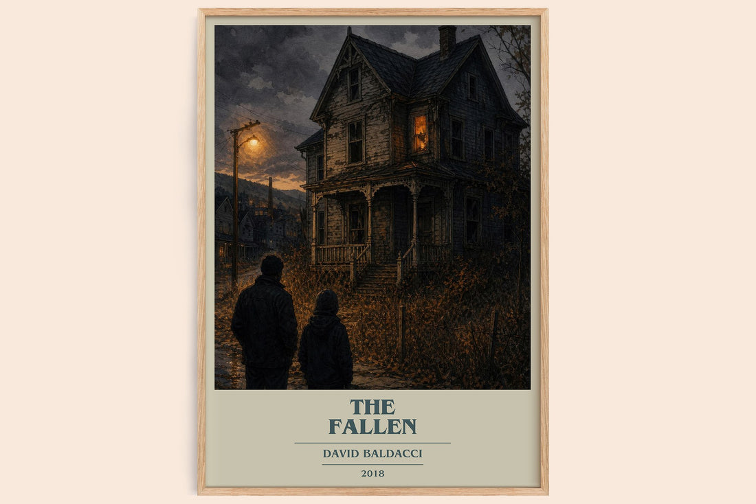 The Fallen book cover book poster by David Baldacci – framed literary art print