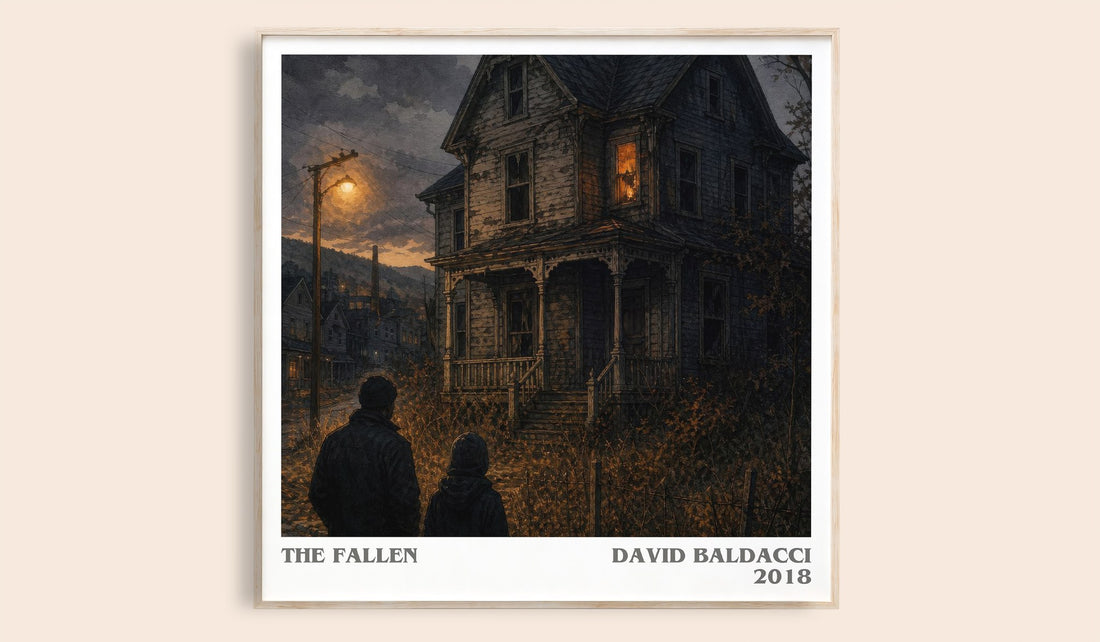The Fallen literary book poster by David Baldacci – framed literary art print