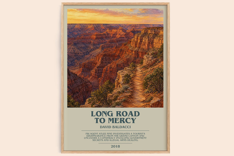 Long Road to Mercy bookish book poster by David Baldacci – framed literary art print
