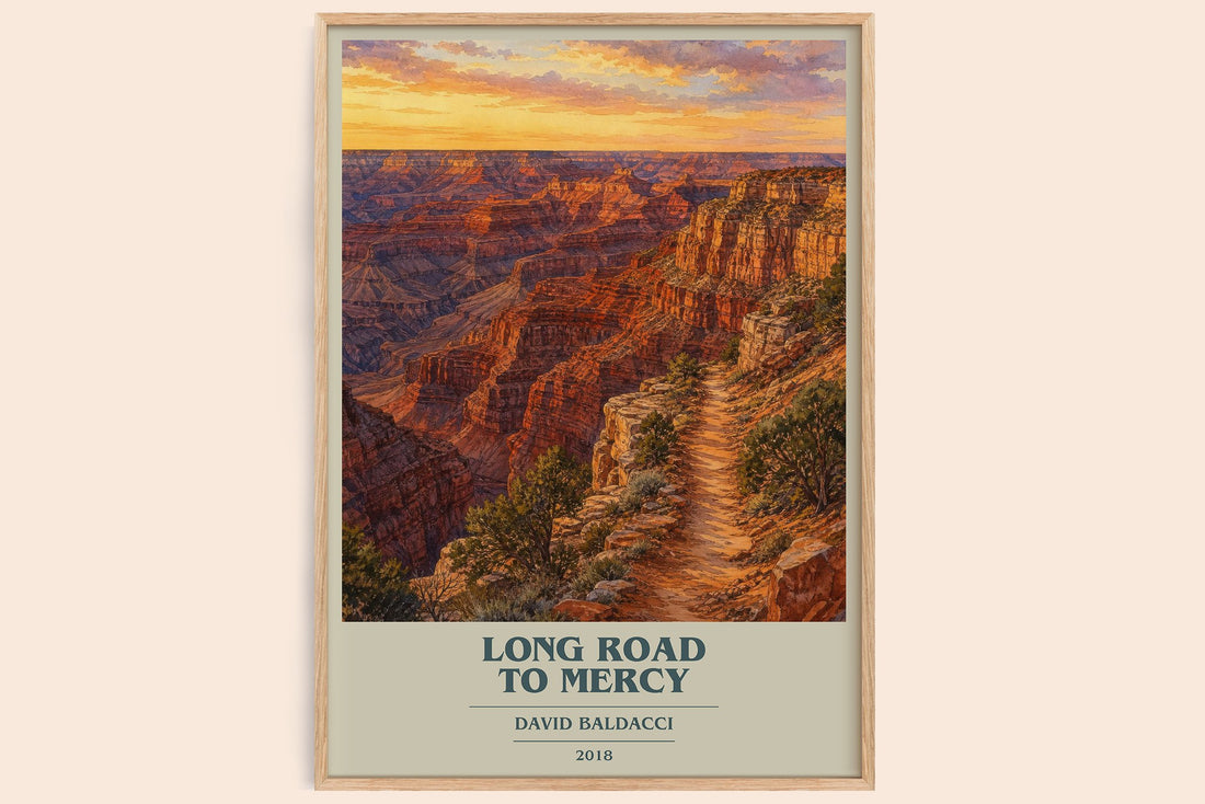 Long Road to Mercy book cover book poster by David Baldacci – framed literary art print