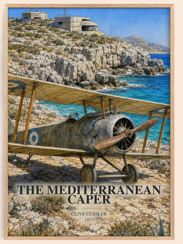 The Mediterranean Caper Book Watercolour Illustration by Clive Cussler