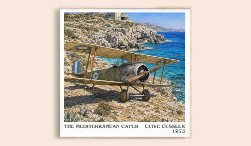 The Mediterranean Caper Literary Art Print by Clive Cussler (Square style)