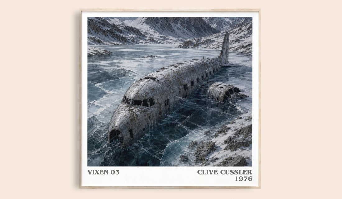 Vixen 03 literary book poster by Clive Cussler – framed literary art print
