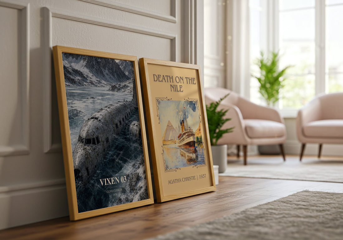 Vixen 03 watercolour print framed by window – literary home decor