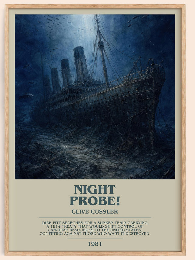 Night Probe! Bookish Wall Art by Clive Cussler
