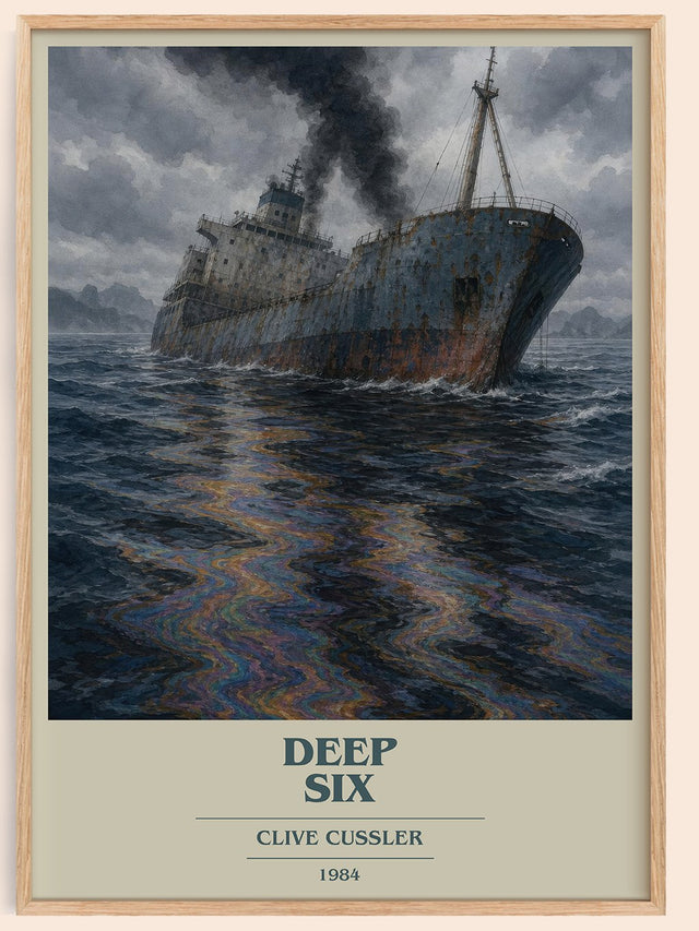 Deep Six Book Cover Poster by Clive Cussler