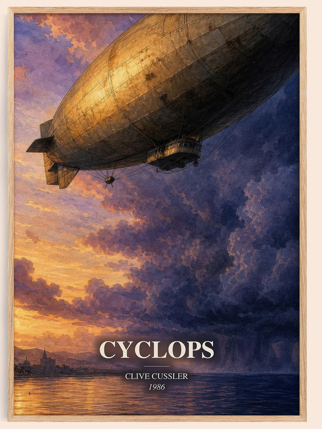 Cyclops Book Watercolour Illustration by Clive Cussler