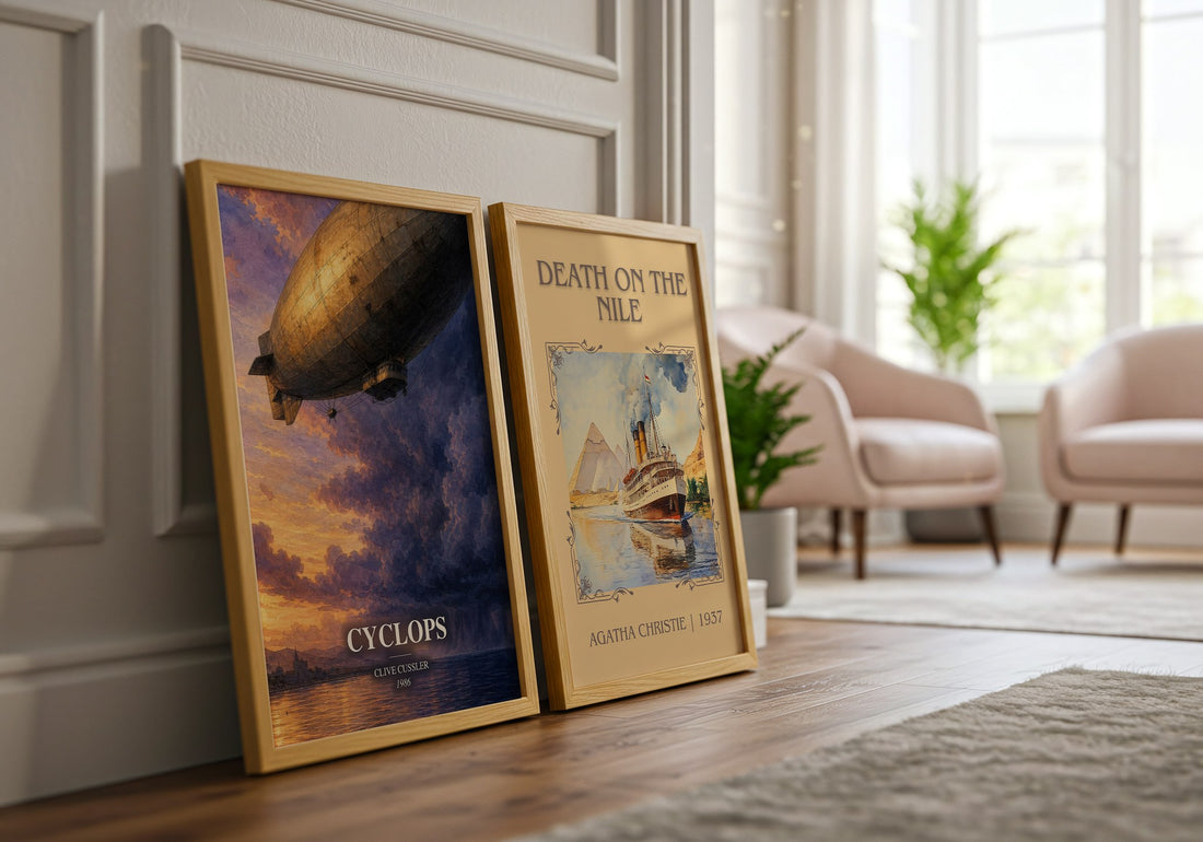 Cyclops watercolour print framed by window – literary home decor