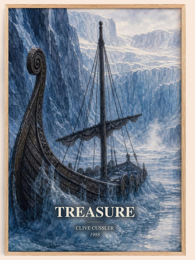 Treasure Book Watercolour Illustration by Clive Cussler