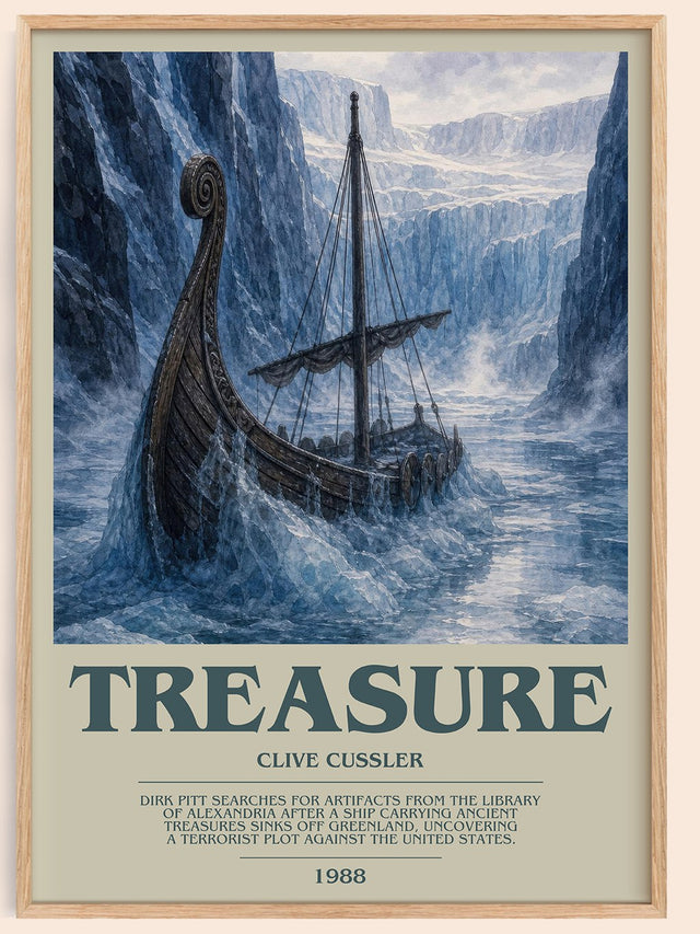 Treasure Bookish Wall Art by Clive Cussler