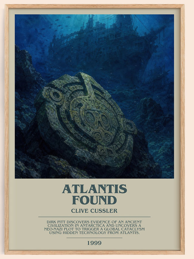 Atlantis Found Bookish Wall Art by Clive Cussler