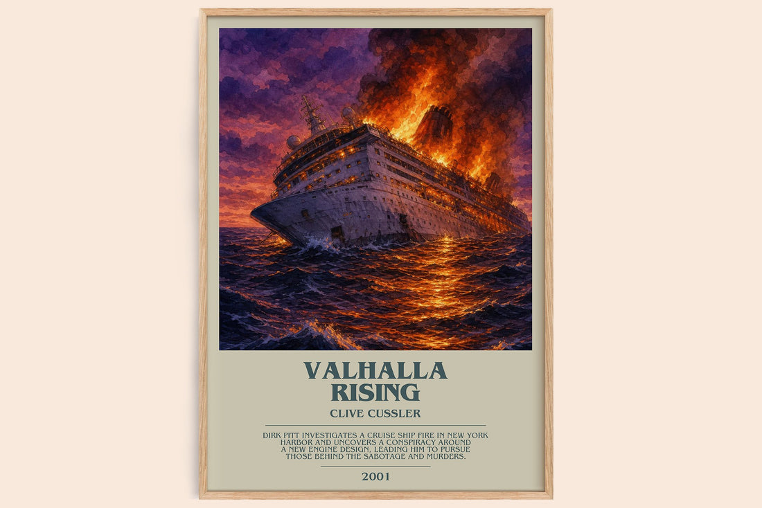 Valhalla Rising bookish book poster by Clive Cussler – framed literary art print