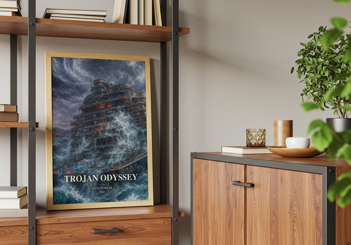 Trojan Odyssey book watercolour illustration paper finish options – matte satin gloss