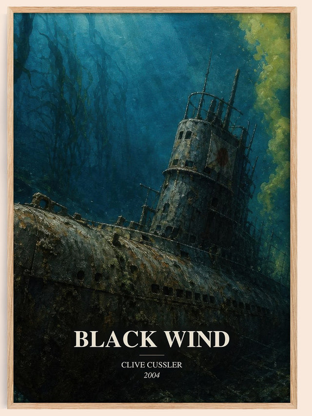 Black Wind Book Watercolour Illustration by Clive Cussler