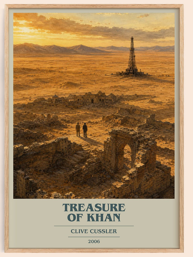 Treasure of Khan Book Cover Poster by Clive Cussler