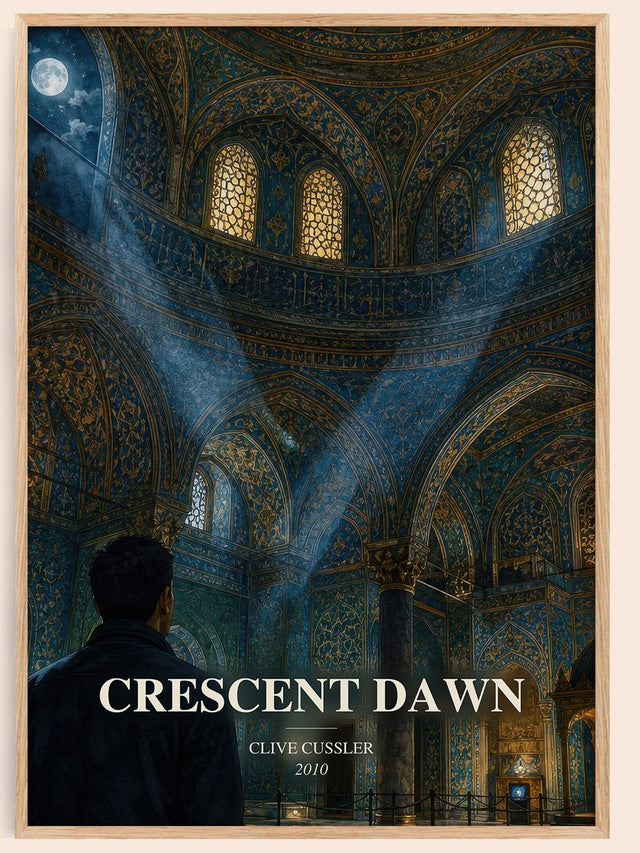 Crescent Dawn Book Watercolour Illustration by Clive Cussler