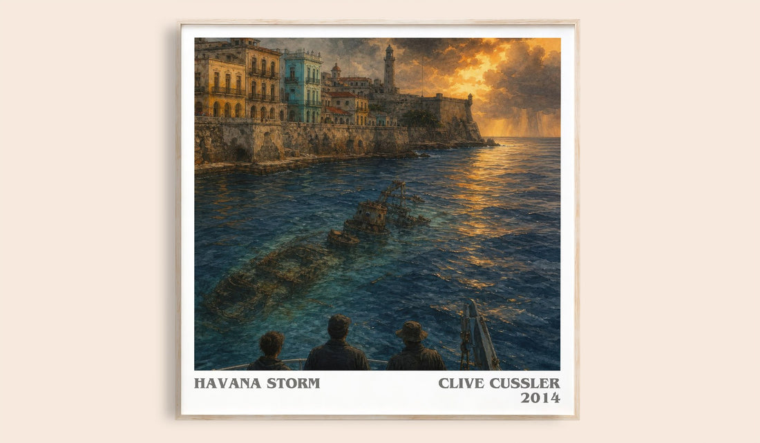 Havana Storm literary book poster by Clive Cussler – framed literary art print