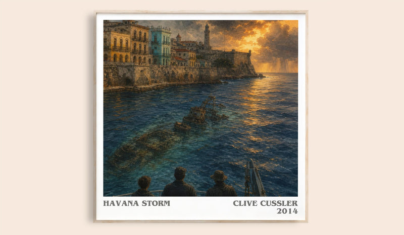 Havana Storm literary book poster by Clive Cussler – framed literary art print