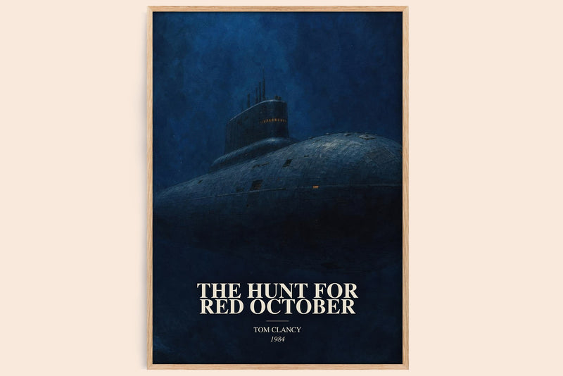 The Hunt for Red October Book Watercolour Illustration by Tom Clancy (Edge style)