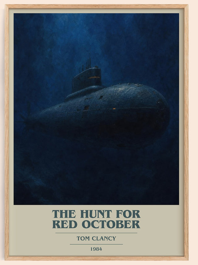 The Hunt for Red October Book Cover Poster by Tom Clancy