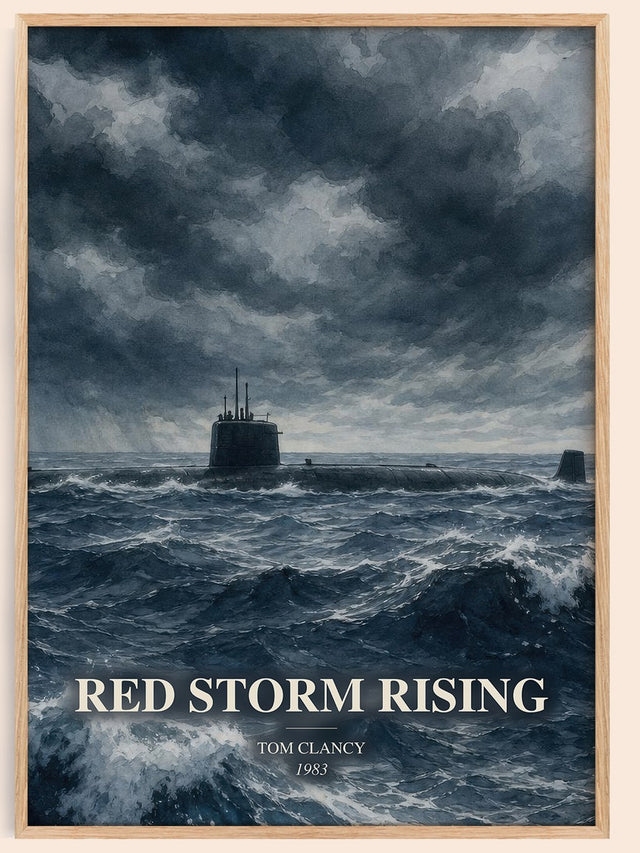 Red Storm Rising Book Watercolour Illustration by Tom Clancy