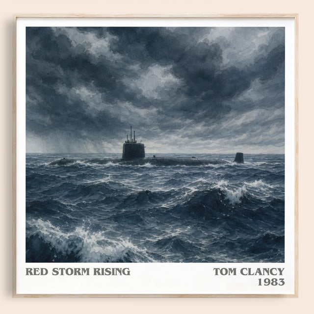 Red Storm Rising Literary Art Print by Tom Clancy