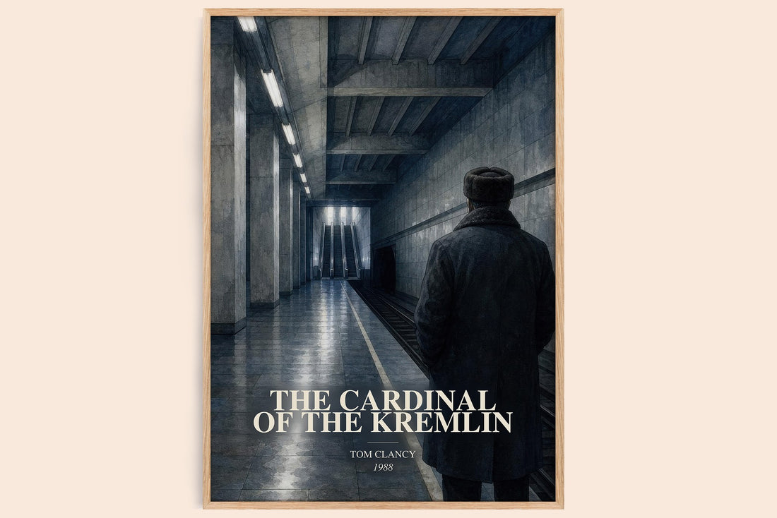 The Cardinal of the Kremlin watercolour book poster by Tom Clancy – framed literary art print