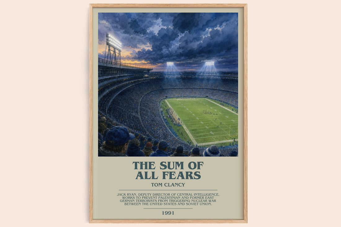 The Sum of All Fears bookish book poster by Tom Clancy – framed literary art print
