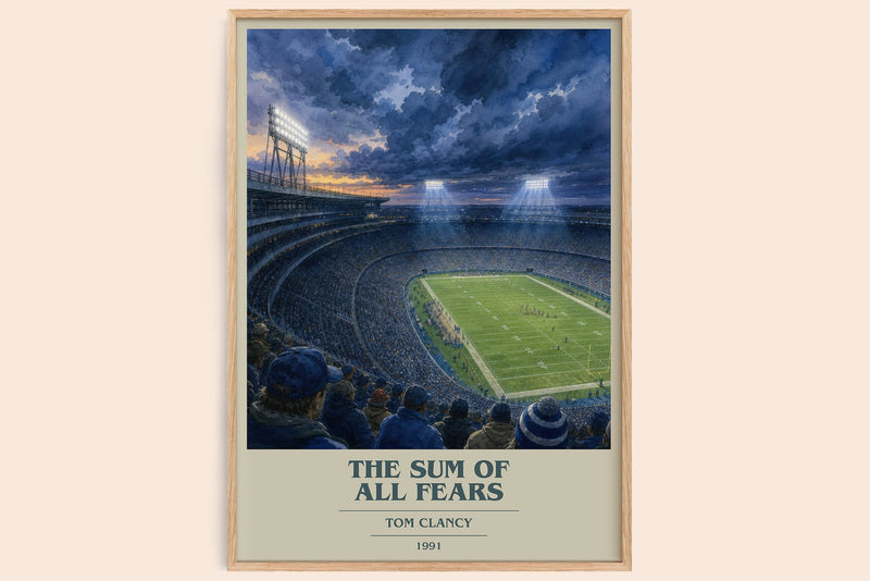 The Sum of All Fears book cover book poster by Tom Clancy – framed literary art print