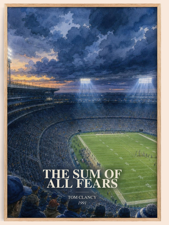 The Sum of All Fears Book Watercolour Illustration by Tom Clancy