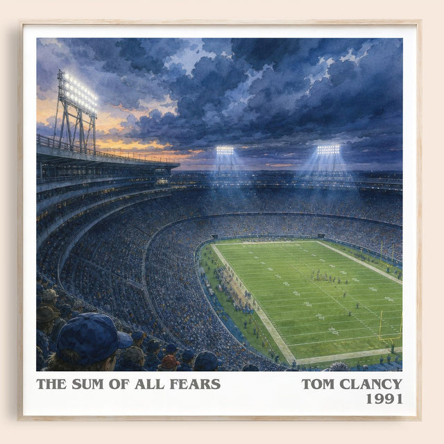 The Sum of All Fears Literary Art Print by Tom Clancy