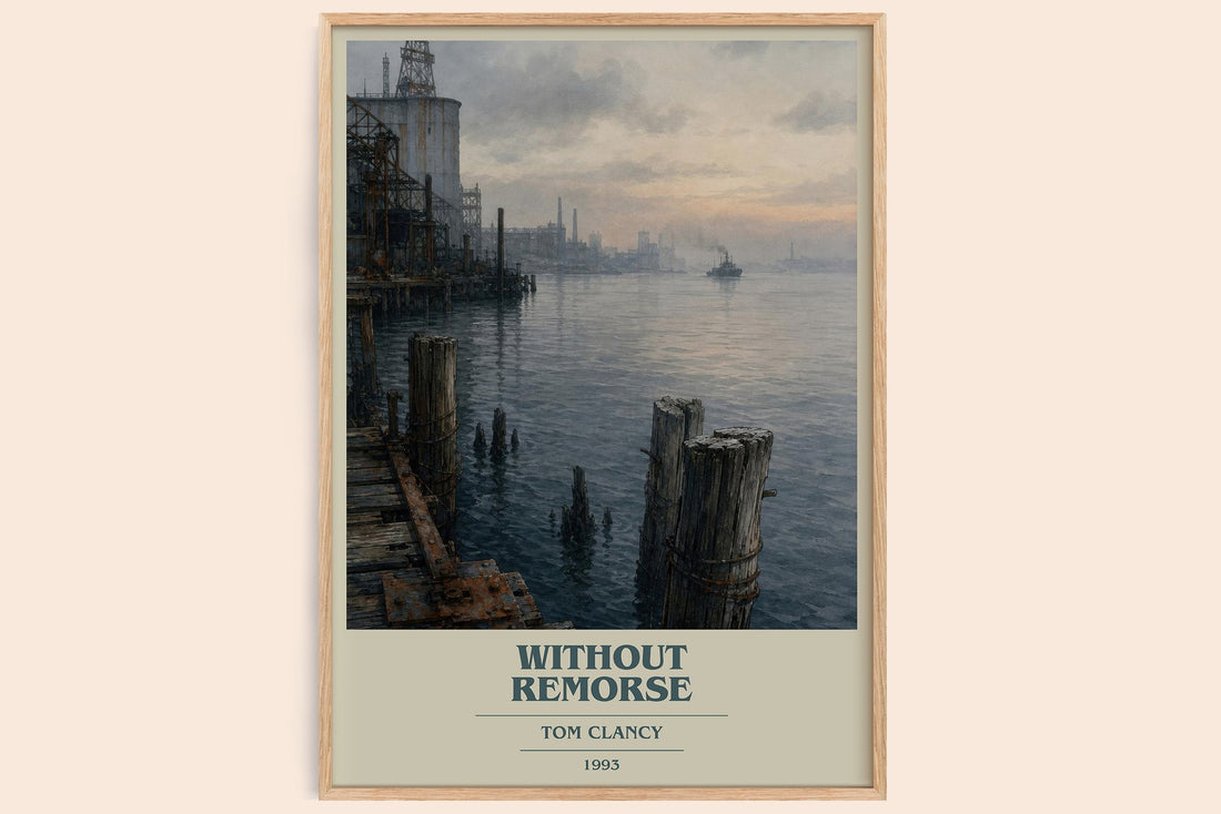 Without Remorse book cover book poster by Tom Clancy – framed literary art print