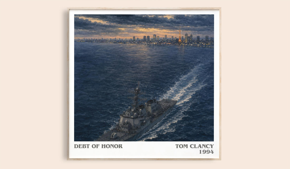 Debt of Honor literary book poster by Tom Clancy – framed literary art print