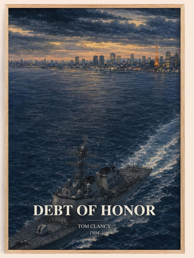 Debt of Honor Book Watercolour Illustration by Tom Clancy