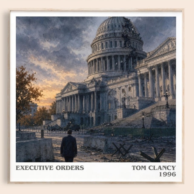 Executive Orders Literary Art Print by Tom Clancy