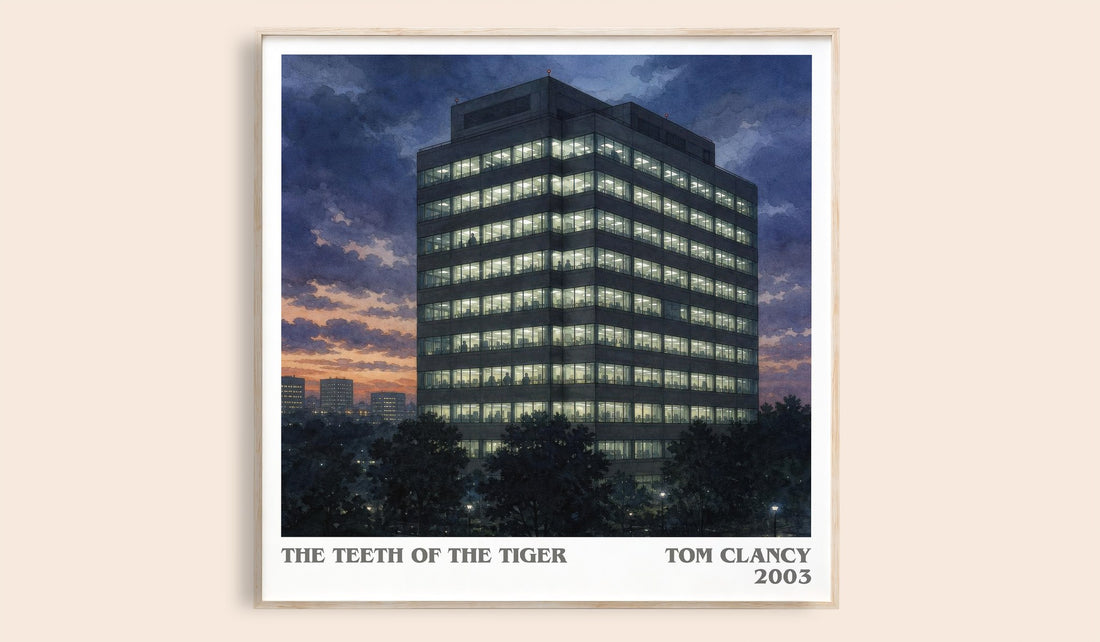 The Teeth of the Tiger literary book poster by Tom Clancy – framed literary art print